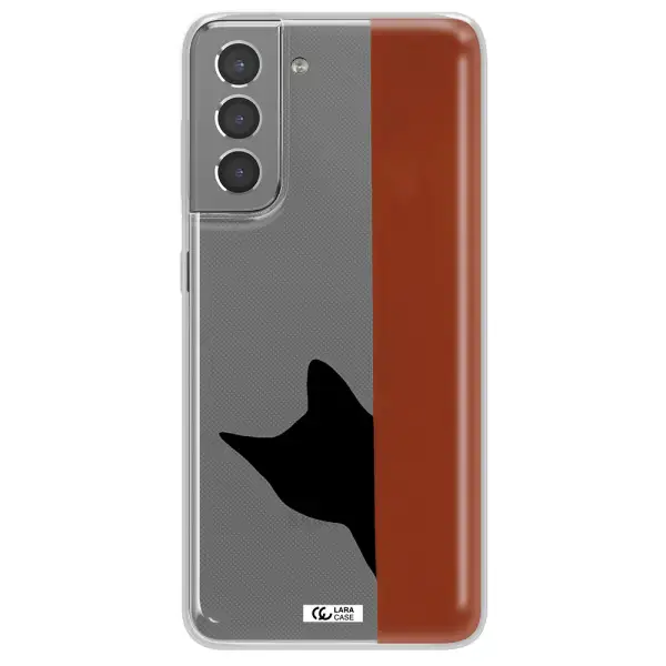 Black Cat Samsung S21 Plus Clear TPU Case