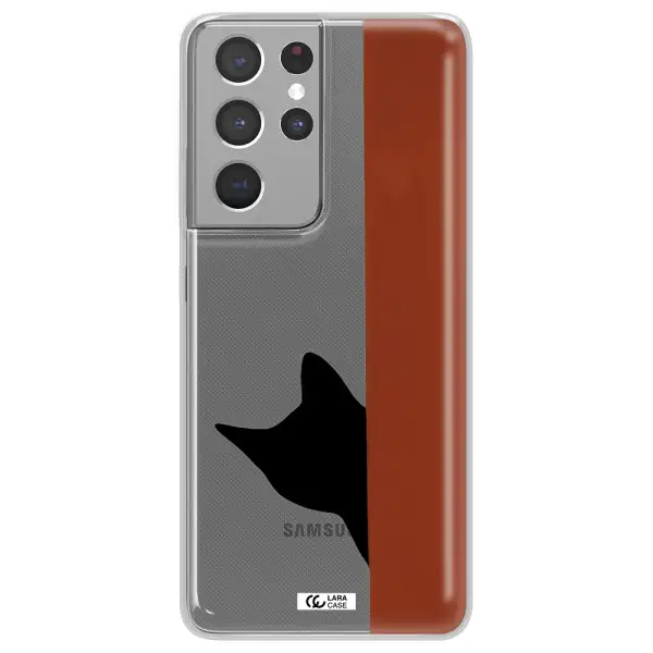 Black Cat Samsung S21 Ultra Clear TPU Case