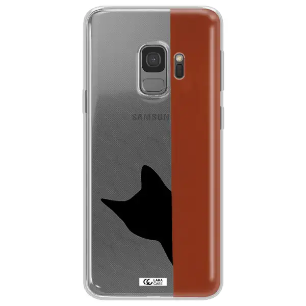 Black Cat Samsung S9 Clear TPU Case