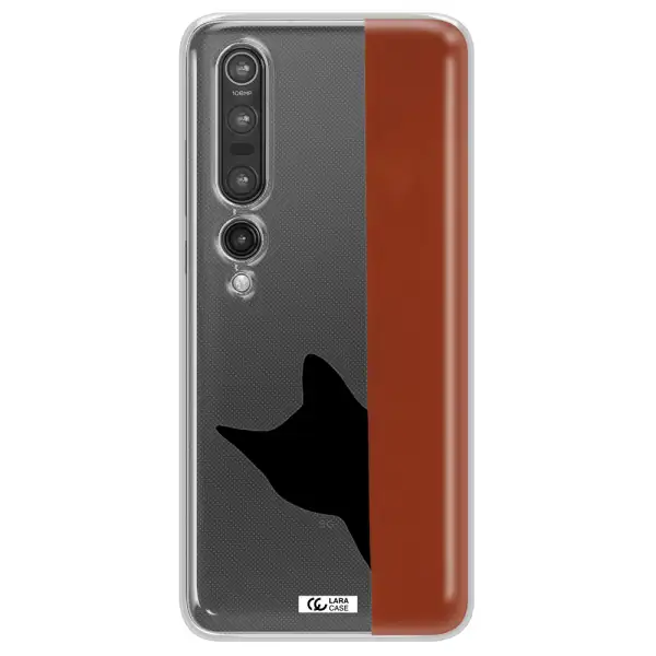 Black Cat Xiaomi Mi 10 Pro Clear TPU Case