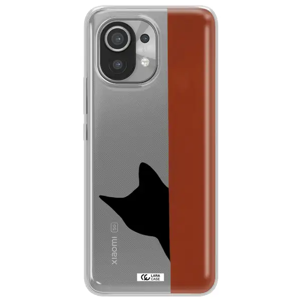 Black Cat Xiaomi Mi 11 Clear TPU Case