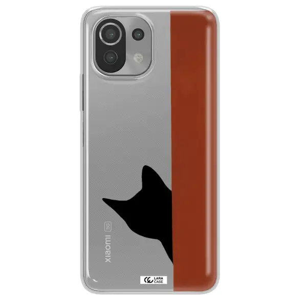 Black Cat Xiaomi Mi 11 Lite Clear TPU Case