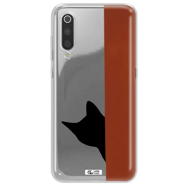 Black Cat Xiaomi Mi 9 Clear TPU Case