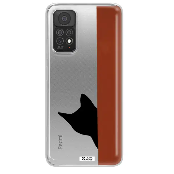 Black Cat Xiaomi Note 11 Pro Clear TPU Case