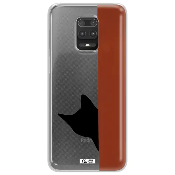 Black Cat Xiaomi Note 9S Clear TPU Case