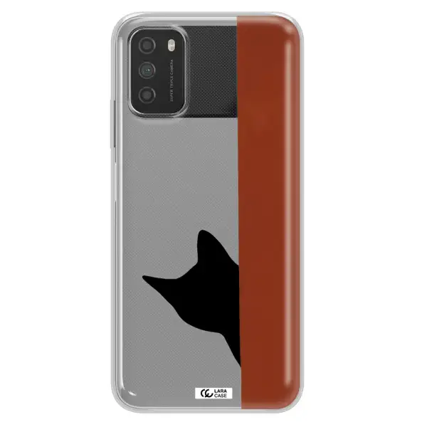 Black Cat Xiaomi Poco M3 Clear TPU Case