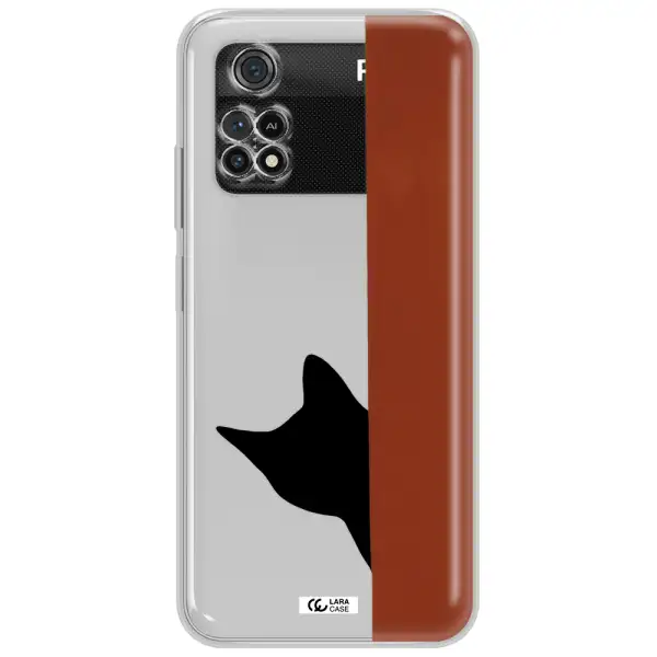 Black Cat Xiaomi Poco M4 Pro 4G Clear Tpu Case