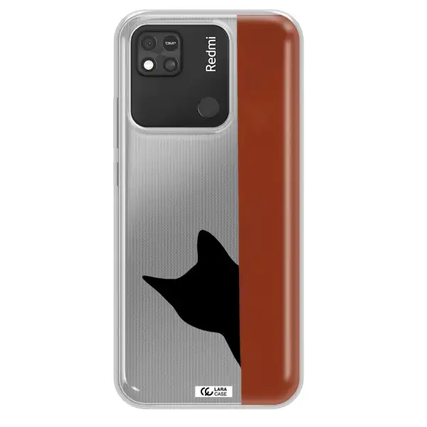 Black Cat Xiaomi Redmi 10A Clear TPU Case