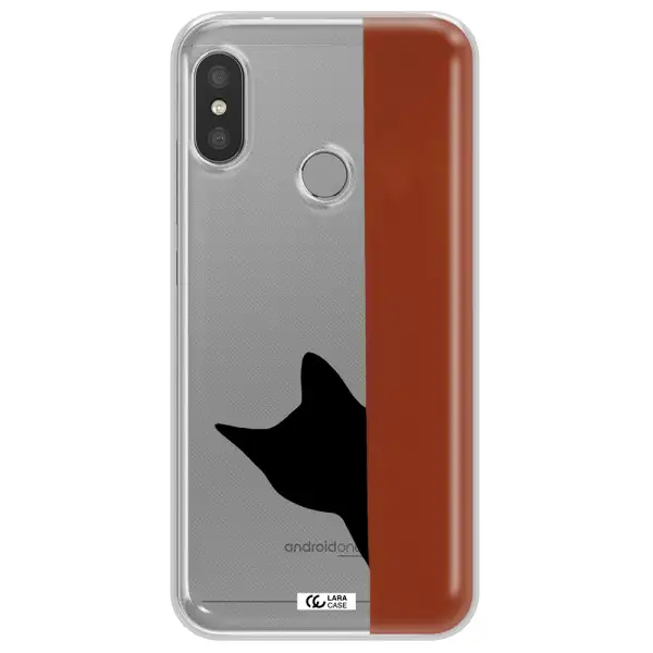 Black Cat Xiaomi Redmi 6 Pro Clear TPU Case