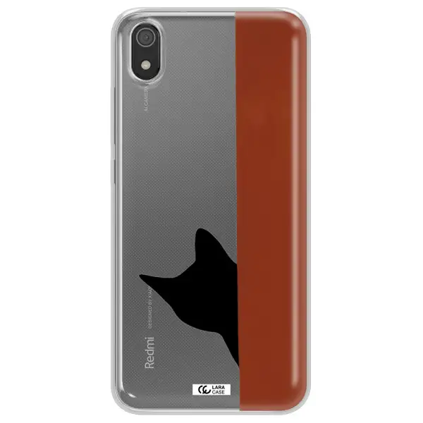 Black Cat Xiaomi Redmi 7A Clear TPU Case