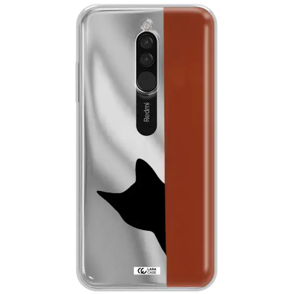 Black Cat Xiaomi Redmi 8 Clear Tpu Case