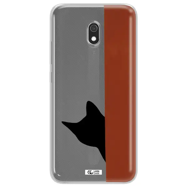 Black Cat Xiaomi Redmi 8A Clear TPU Case
