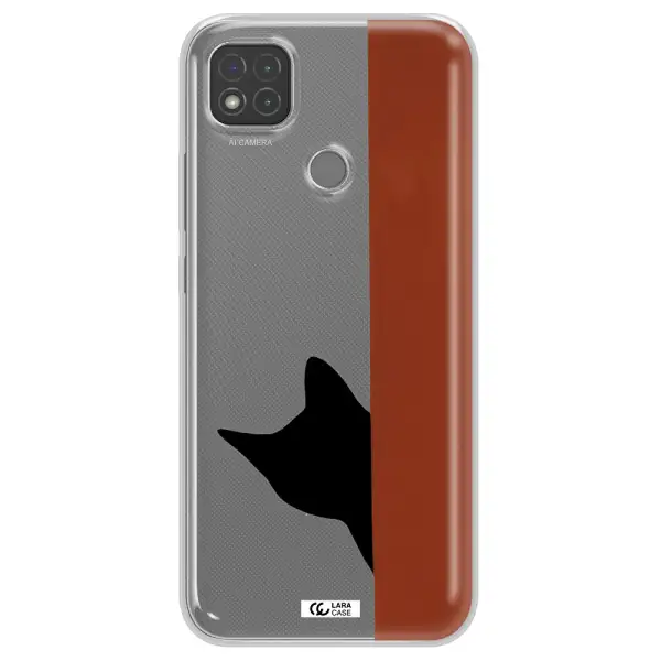 Black Cat Xiaomi Redmi 9C Clear TPU Case