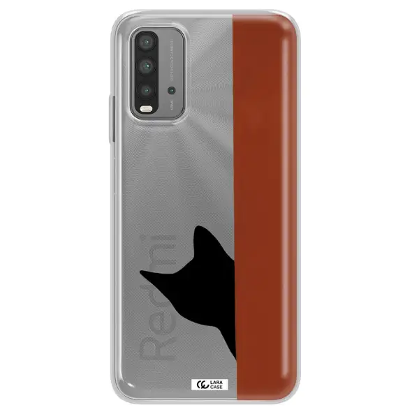 Black Cat Xiaomi Redmi 9T Clear TPU Case