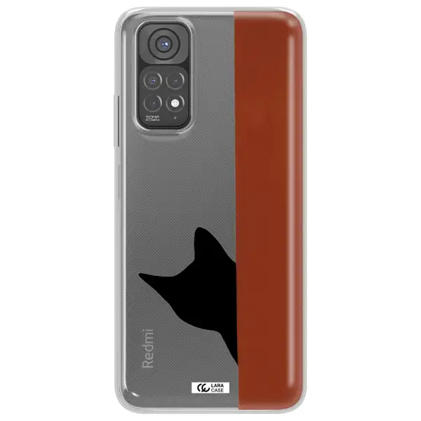 Black Cat Xiaomi Redmi Note 11 Clear TPU Case