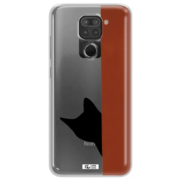 Black Cat Xiaomi Redmi Note 9 Clear TPU Case