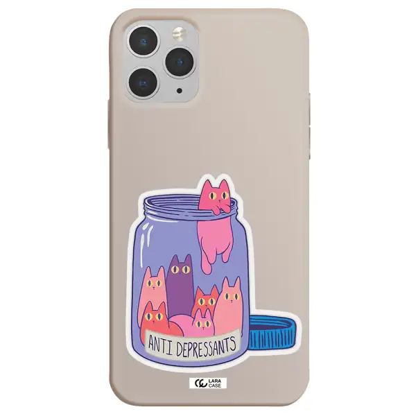 Anti Depressants Cats Apple iPhone 11 pro max Silicone Stone Case