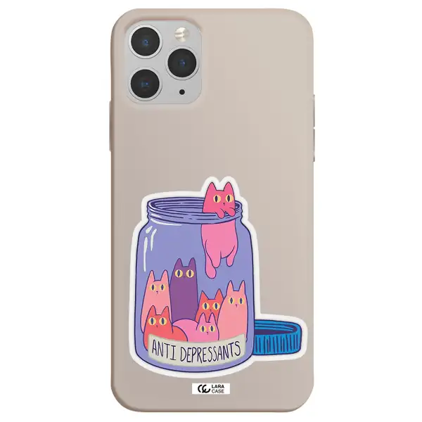 Anti Depressants Cats Apple iPhone 11 pro Silicone Stone Case