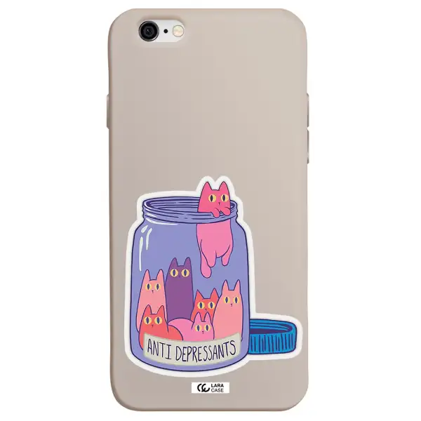 Anti Depressants Cats Apple iPhone 6 Silicone Stone Case