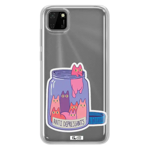 Anti Depressants Cats Huawei Honor 9S Clear TPU Case