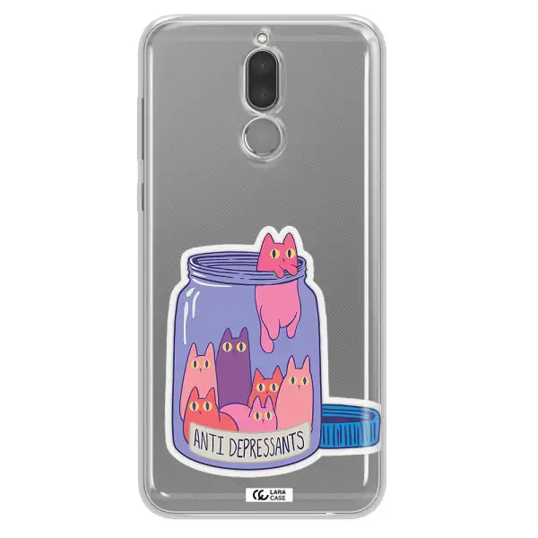 Anti Depressants Cats Huawei Mate 10 Lite Clear TPU Case