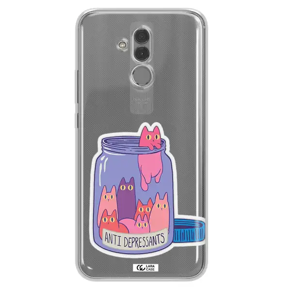 Anti Depressants Cats Huawei Mate 20 Lite Clear TPU Case