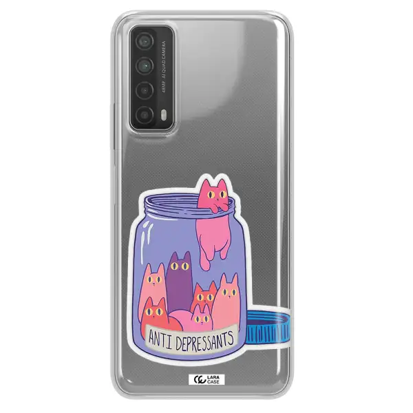 Anti Depressants Cats Huawei P Smart 2021 Clear TPU Case