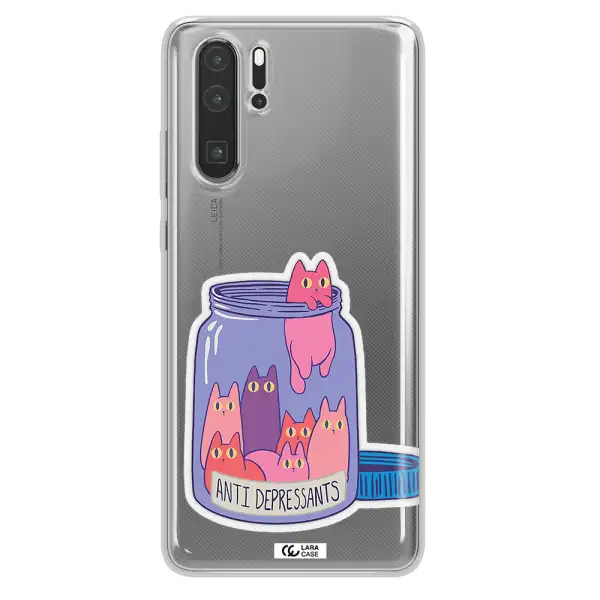 Anti Depressants Cats Huawei P30 Pro Clear TPU Case