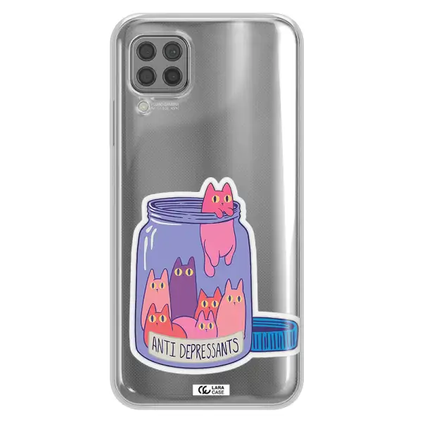 Anti Depressants Cats Huawei P40 Lite Clear TPU Case
