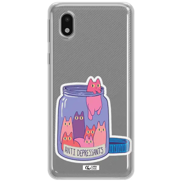 Anti Depressants Cats Samsung A01 Core Clear Tpu Case