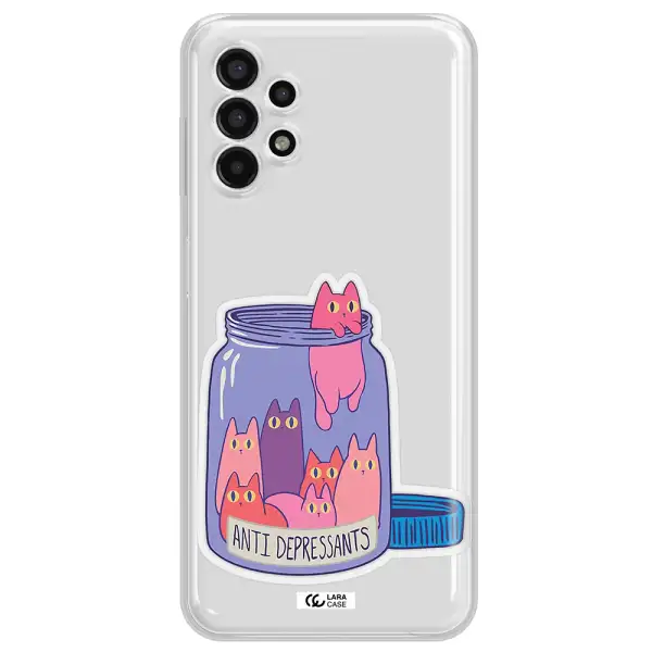 Anti Depressants Cats Samsung A13 4g Clear TPU Case