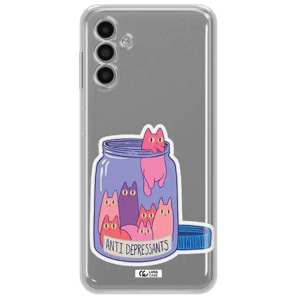 Anti Depressants Cats Samsung A13 5G Clear Tpu Case