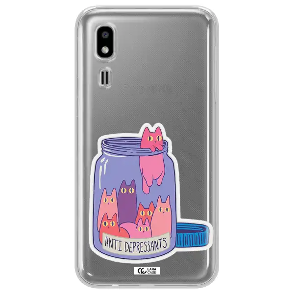 Anti Depressants Cats Samsung A2 Core Clear TPU Case