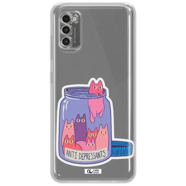 Anti Depressants Cats Samsung A41 Clear Tpu Case