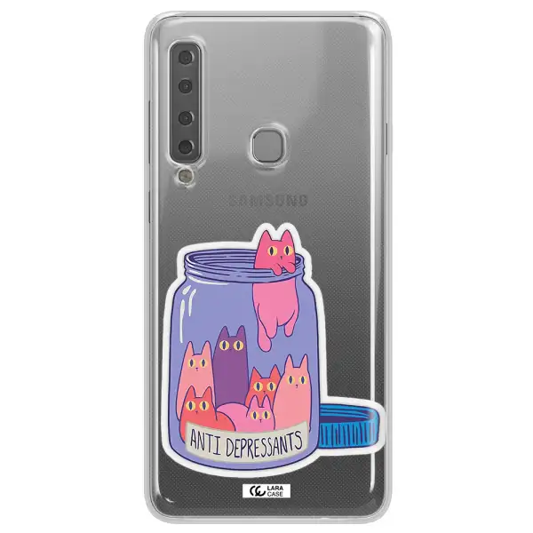 Anti Depressants Cats Samsung A9 2018 Clear TPU Case
