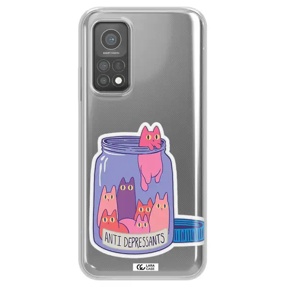 Anti Depressants Cats Xiaomi Mi 10 T Pro Clear TPU Case