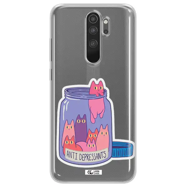 Anti Depressants Cats Xiaomi Note 8 Pro Clear TPU Case