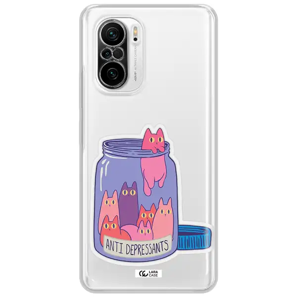 Anti Depressants Cats Xiaomi Poco F3 Clear Tpu Case