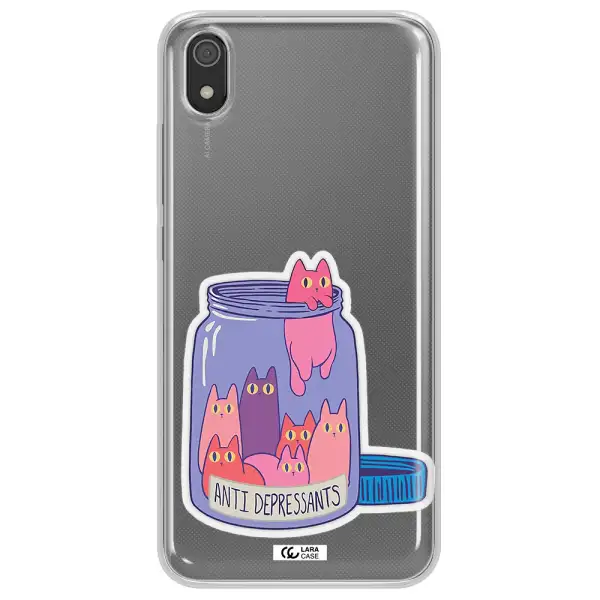 Anti Depressants Cats Xiaomi Redmi 7A Clear TPU Case