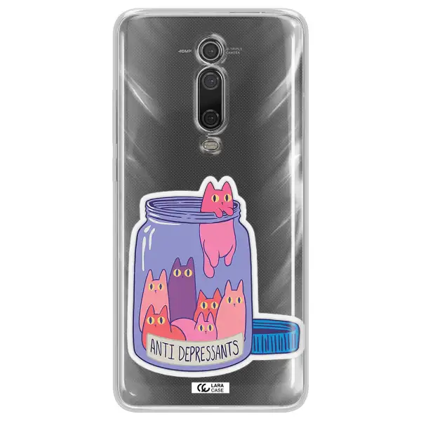Anti Depressants Cats Xiaomi Redmi K20 Clear Tpu Case
