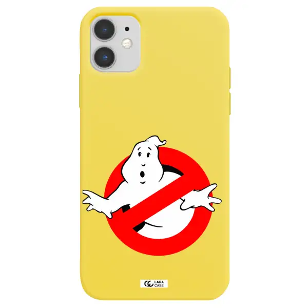 Entry Of Ghosts Is Prohibited Apple iPhone 11 Silicone canary yellow Case