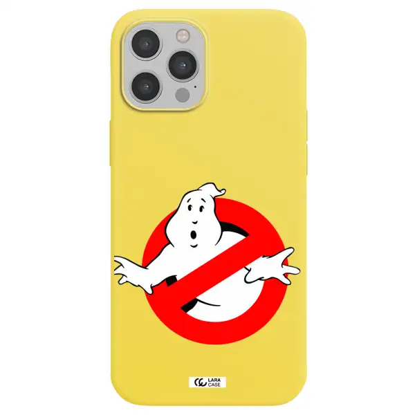 Entry Of Ghosts Is Prohibited Apple iPhone 12 pro max Silicone canary yellow Case