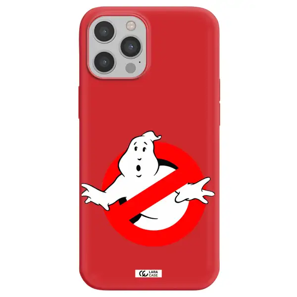 Entry Of Ghosts Is Prohibited Apple iPhone 12 pro max Silicone Imperial Red Case