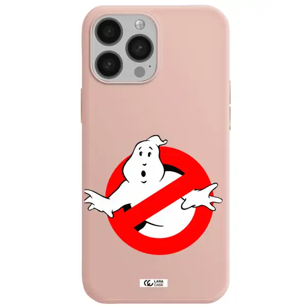 Entry Of Ghosts Is Prohibited Apple iPhone 13 Pro Max Silicone pastel pink Case
