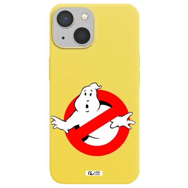 Entry Of Ghosts Is Prohibited Apple iPhone 13 Silicone canary yellow Case
