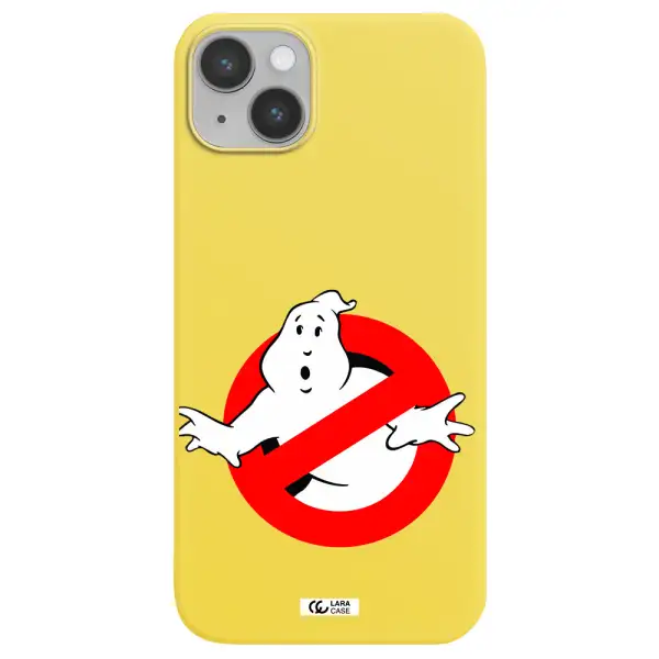 Entry Of Ghosts Is Prohibited Apple iPhone 14 plus Silicone canary yellow Case