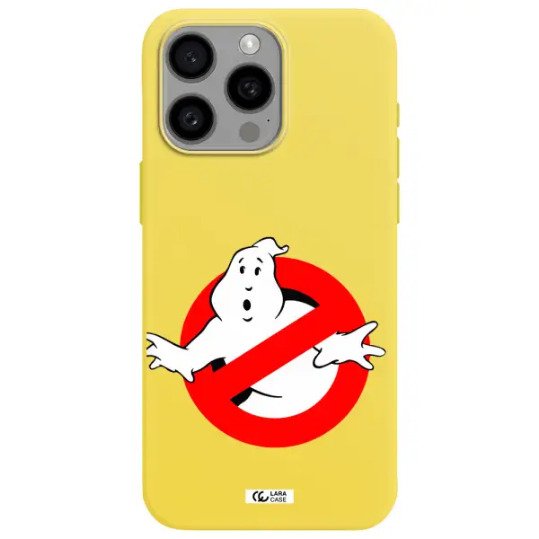 Entry Of Ghosts Is Prohibited Apple Iphone 15 Pro max Silicone canary yellow Case