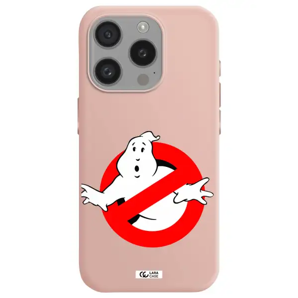 Entry Of Ghosts Is Prohibited Apple Iphone 15 Pro Silicone Pastel Pink Case