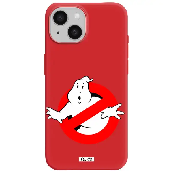 Entry Of Ghosts Is Prohibited Apple Iphone 15 Silicone Imperial Red Case