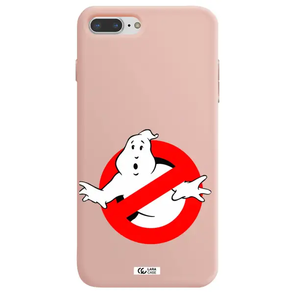 Entry Of Ghosts Is Prohibited Apple iPhone 8 plus Silicone pastel pink Case